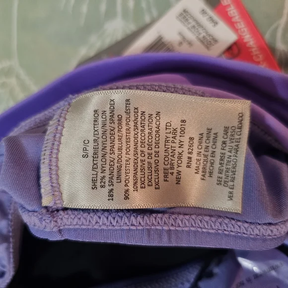 Free Country Black and Lavender Swim Shorts - Picture 11 of 13